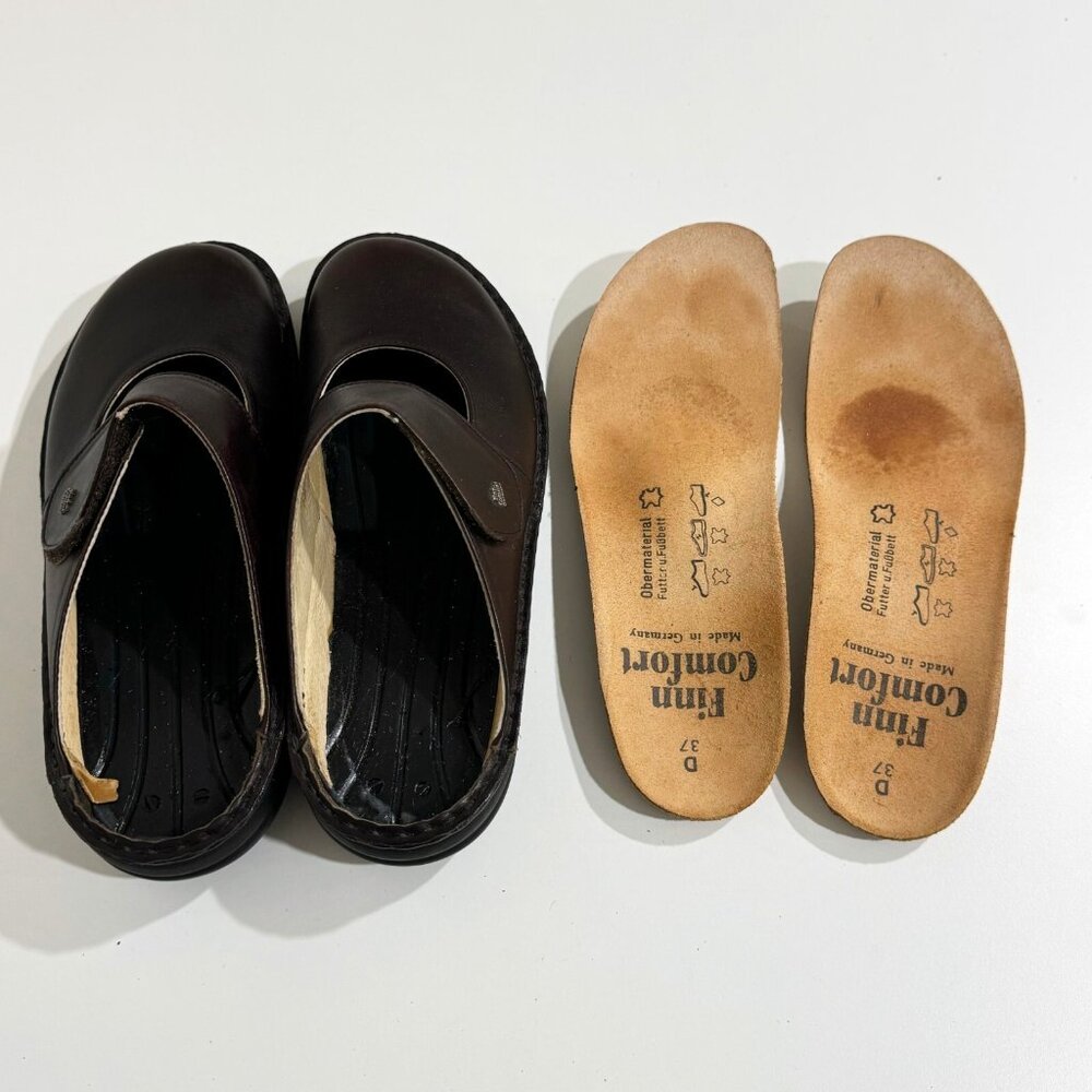 Finn Comfort Womens Stanford Clog Brown Leather Size 37 EU / 6.5 US - Picture 8 of 12